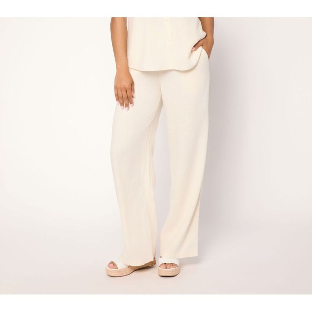 Peace Love World Women's Petite Pants PL Make Your Selection: White